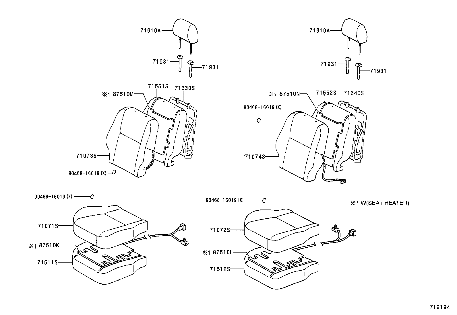 Asiento delantero y riel del asiento