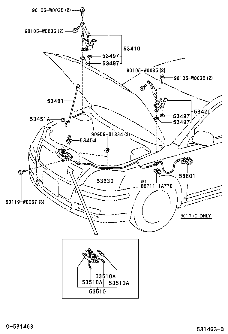 Hood Lock & Hinge