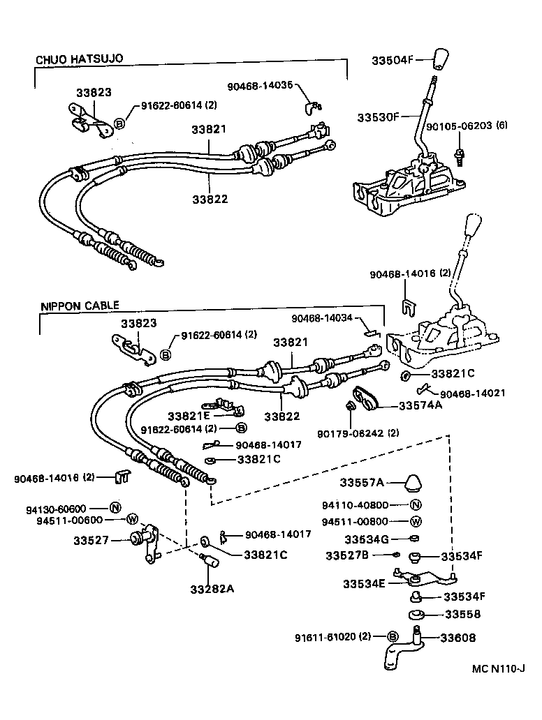 Shift Lever & Retainer