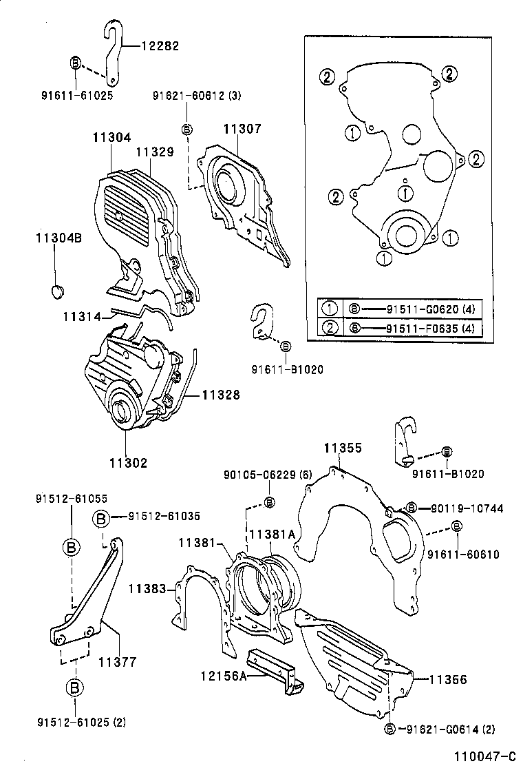 Timing Gear Cover & Rear End Plate