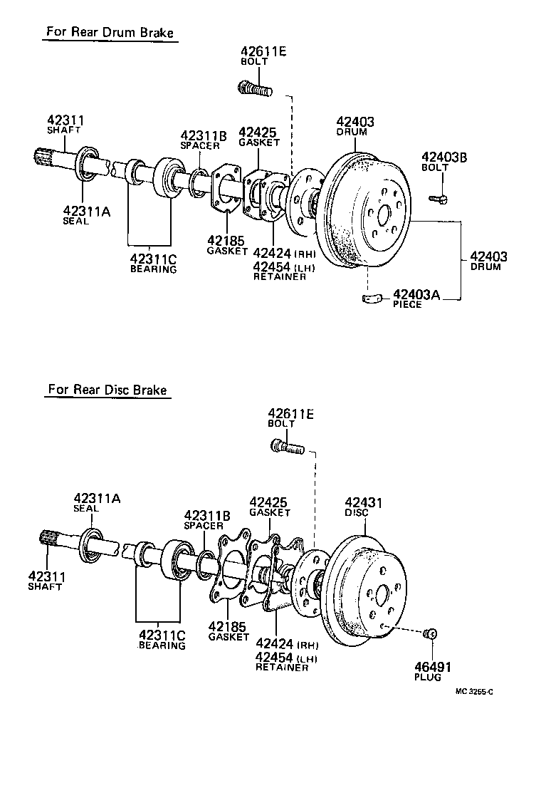 Rear Axle Shaft Hub