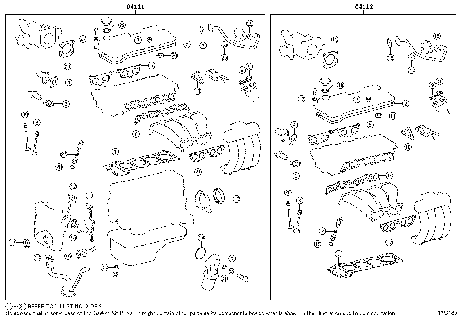 Engine Overhaul Gasket Kit