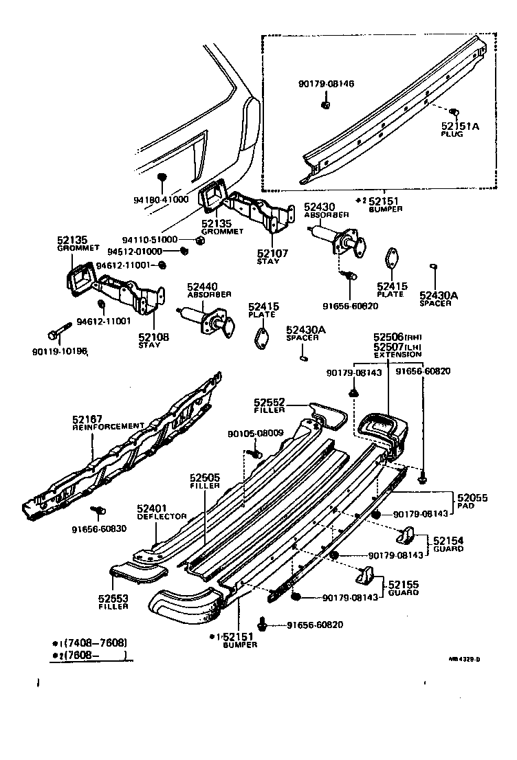 Rear Bumper & Bumper Stay