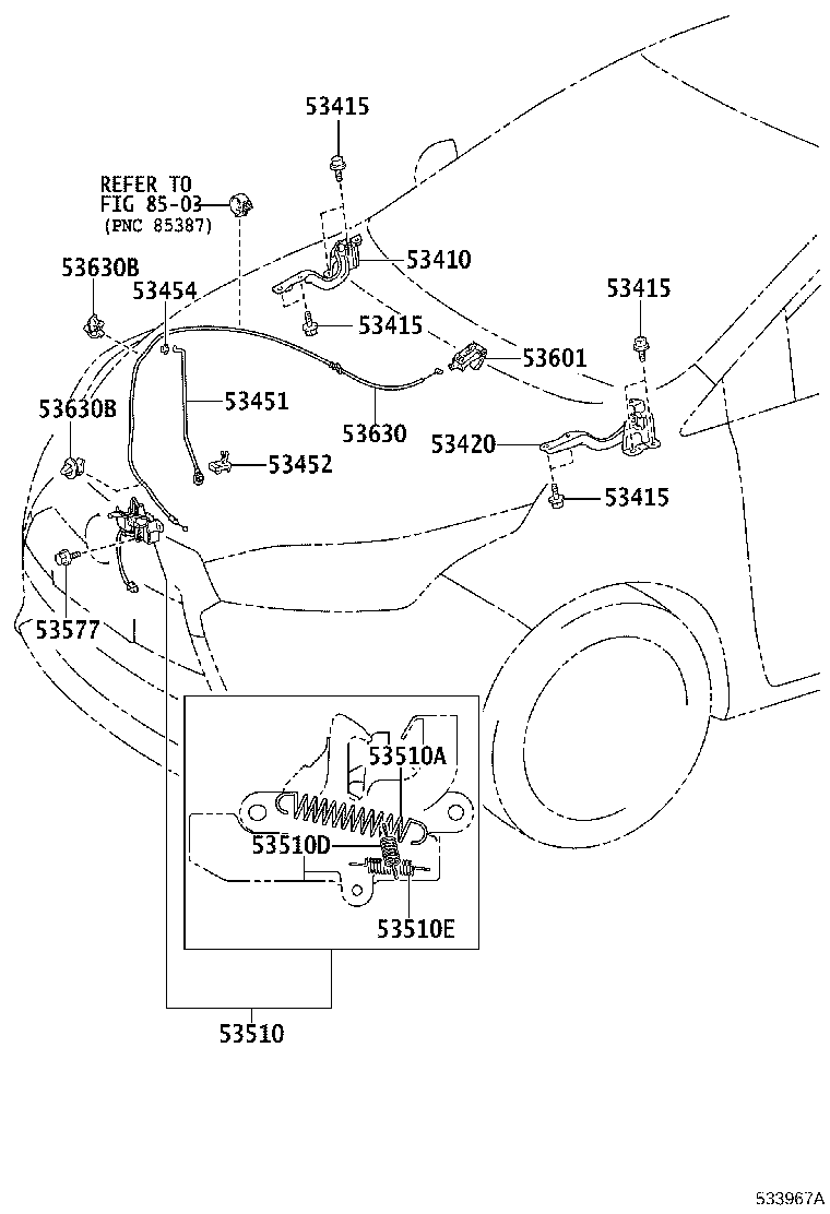 Hood Lock & Hinge