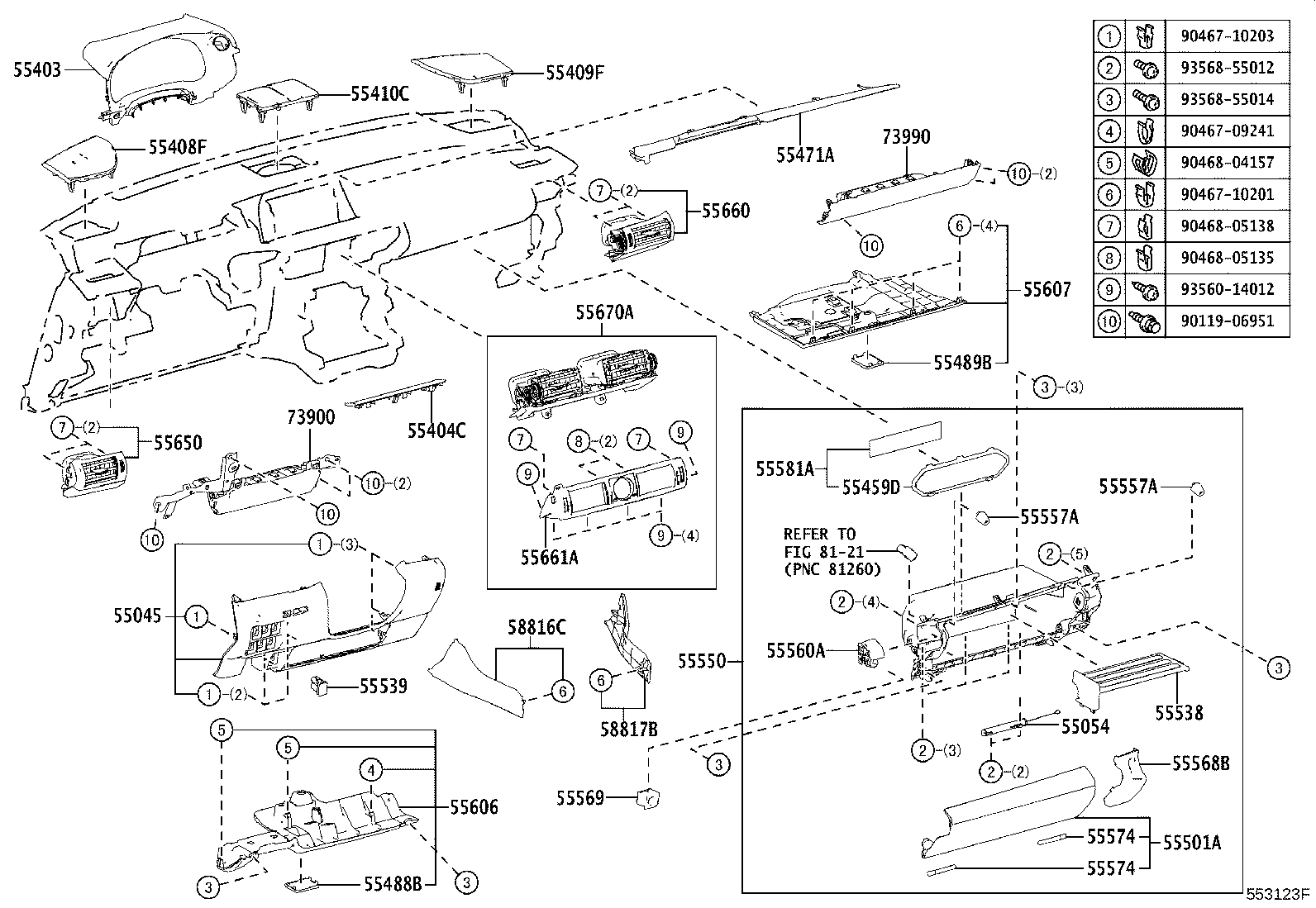 Instrument Panel Glove Compartment