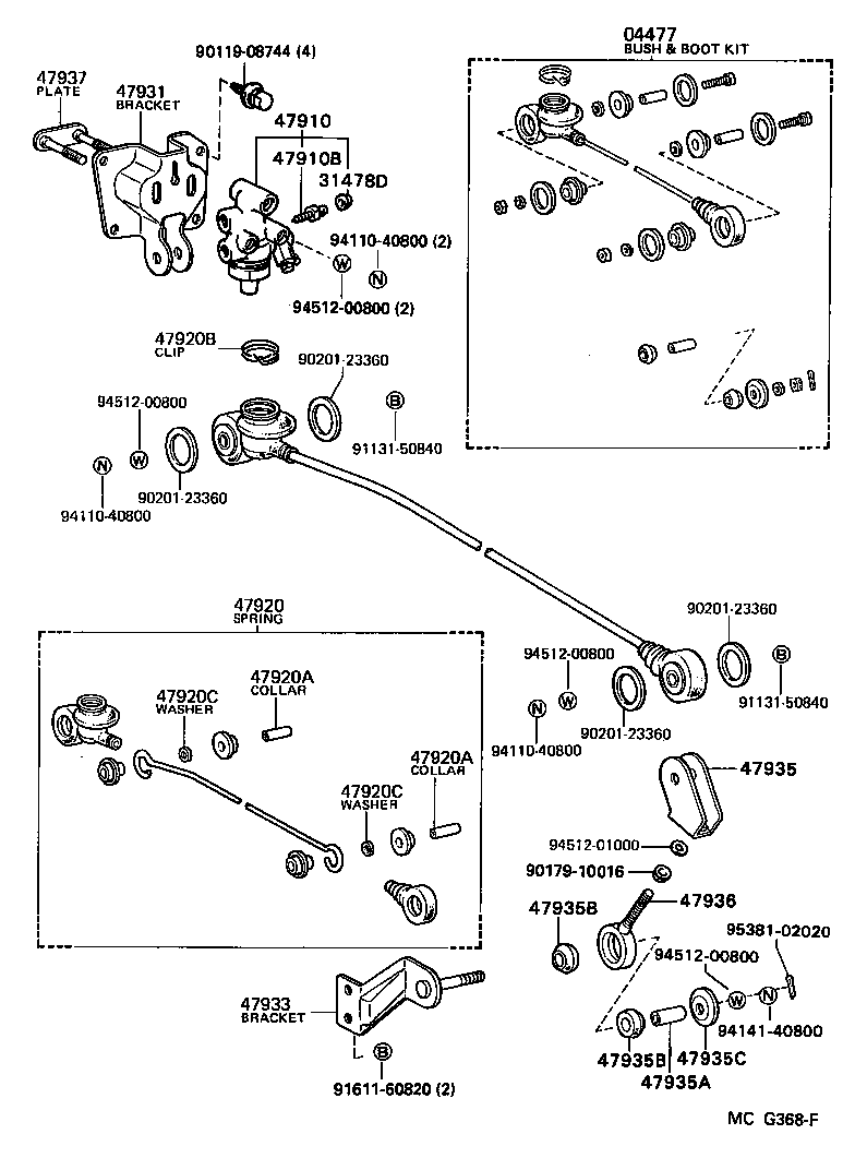 Abrazadera del tubo de freno