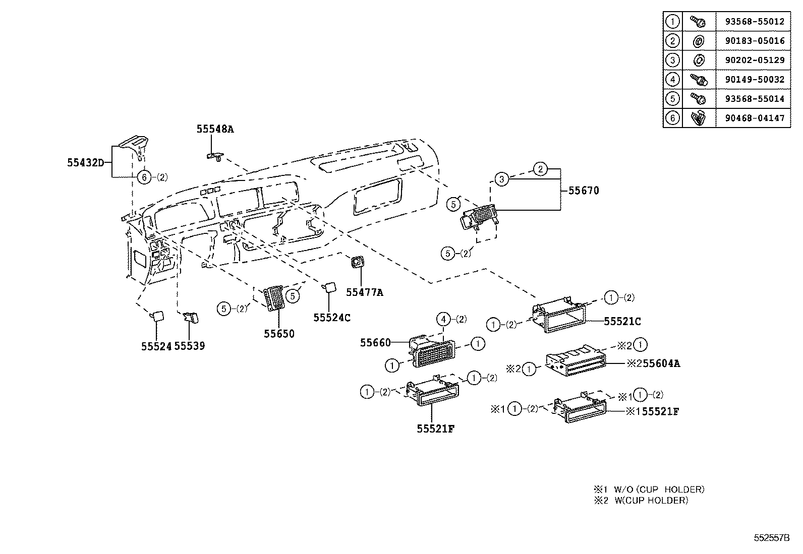Panel de instrumentos Guantera