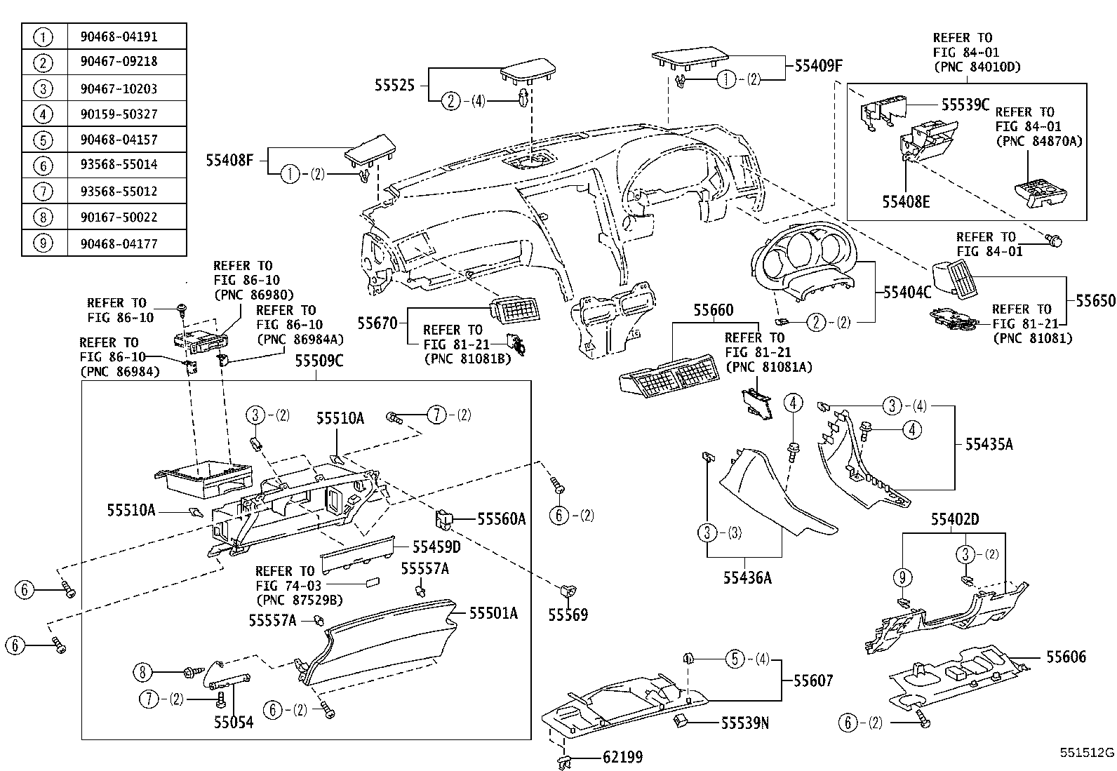 Instrument Panel Glove Compartment
