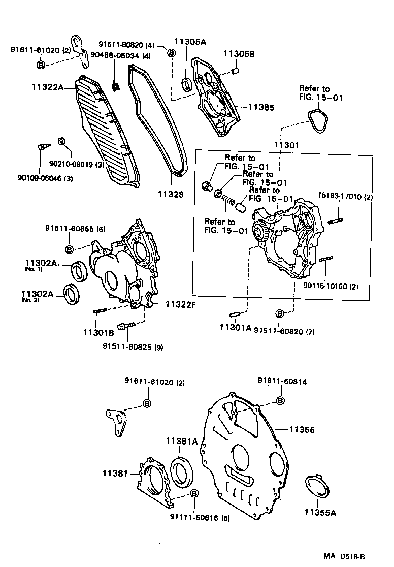 Timing Gear Cover & Rear End Plate