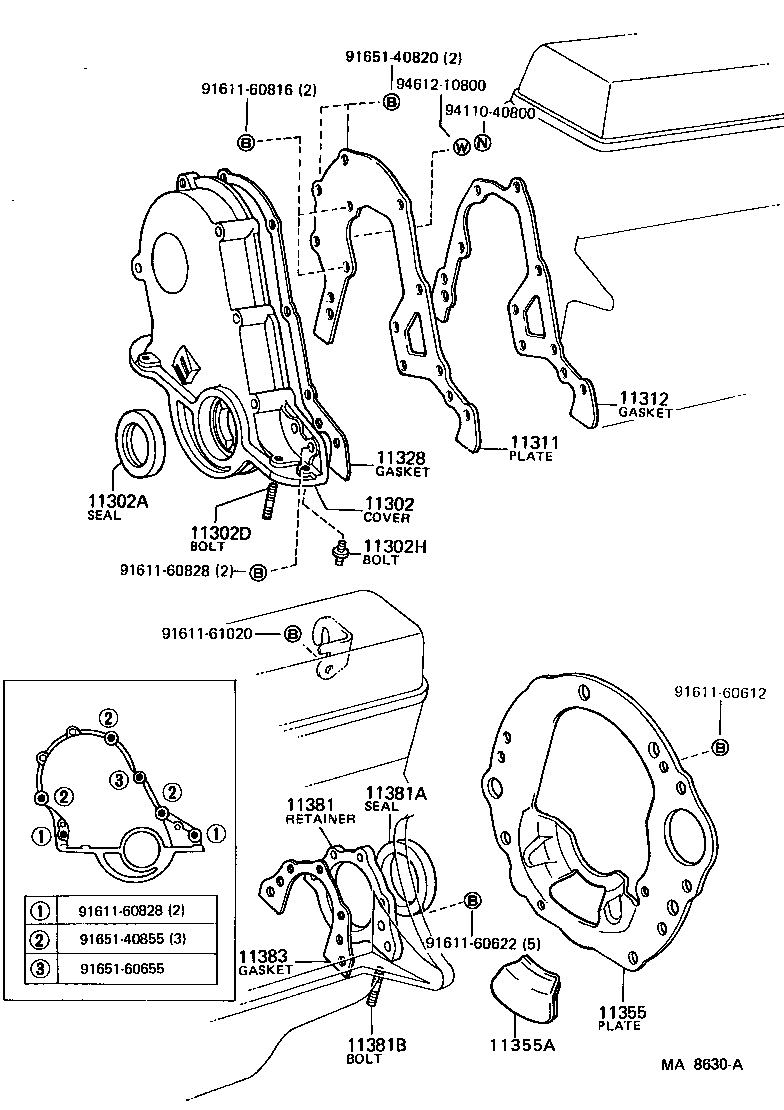 Timing Gear Cover & Rear End Plate