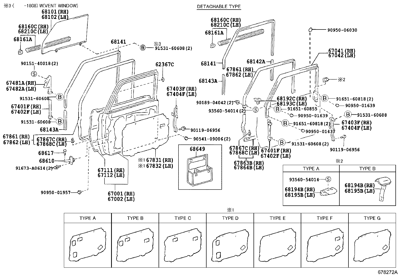 Panel de puerta delantera y vidrio