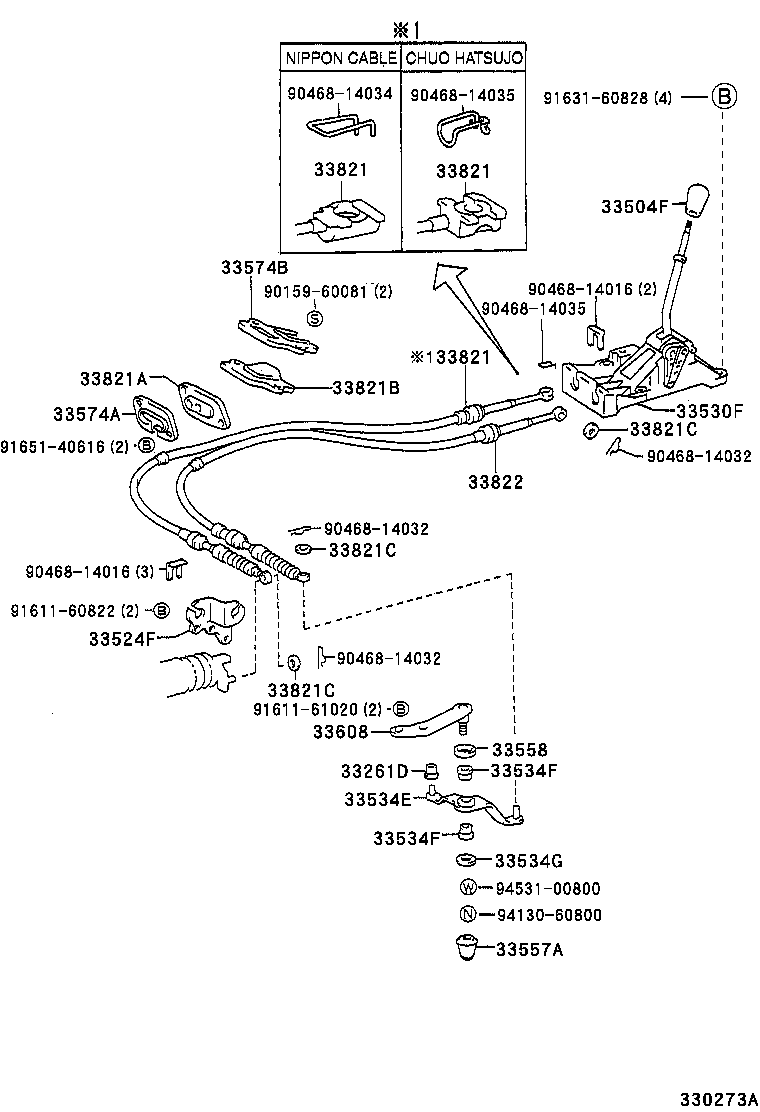 Shift Lever & Retainer