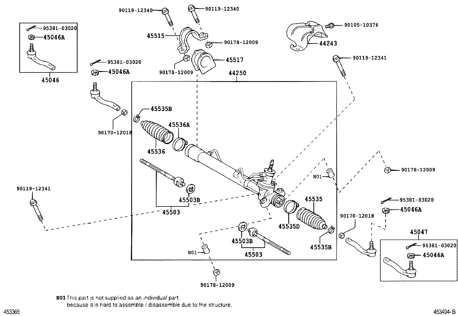 Enlace del mecanismo de dirección