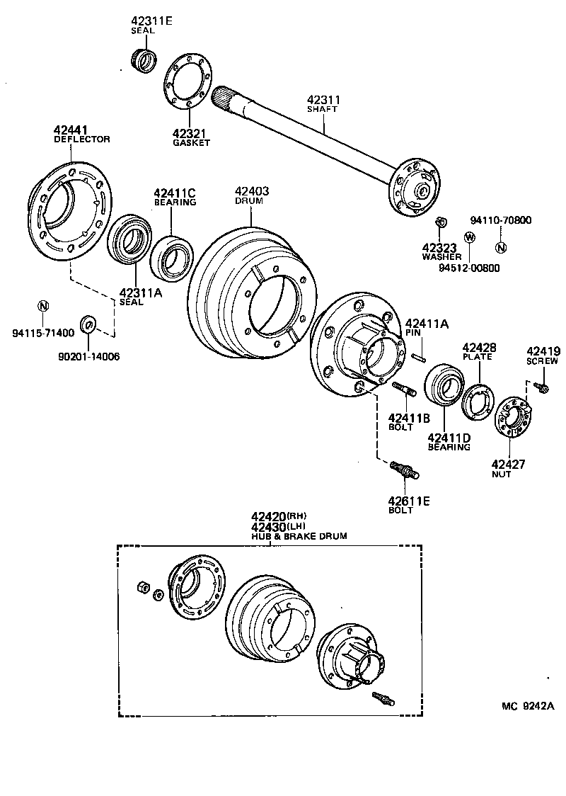 Rear Axle Shaft Hub