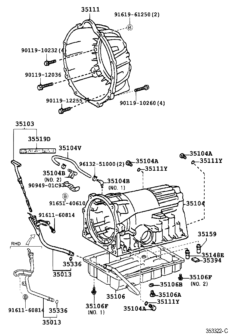 Transmission Case & Oil Pan