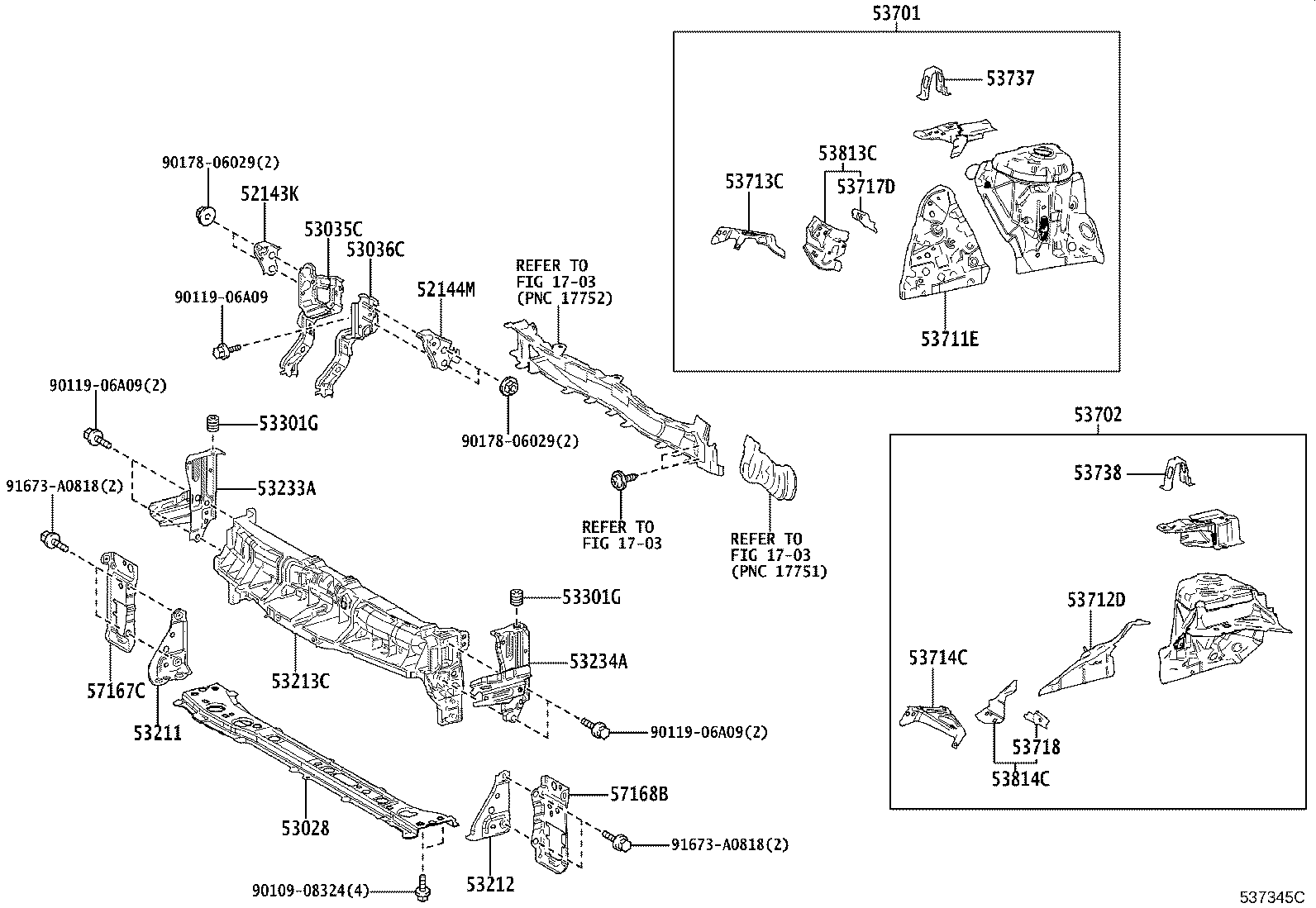 Front Fender Apron Dash Panel