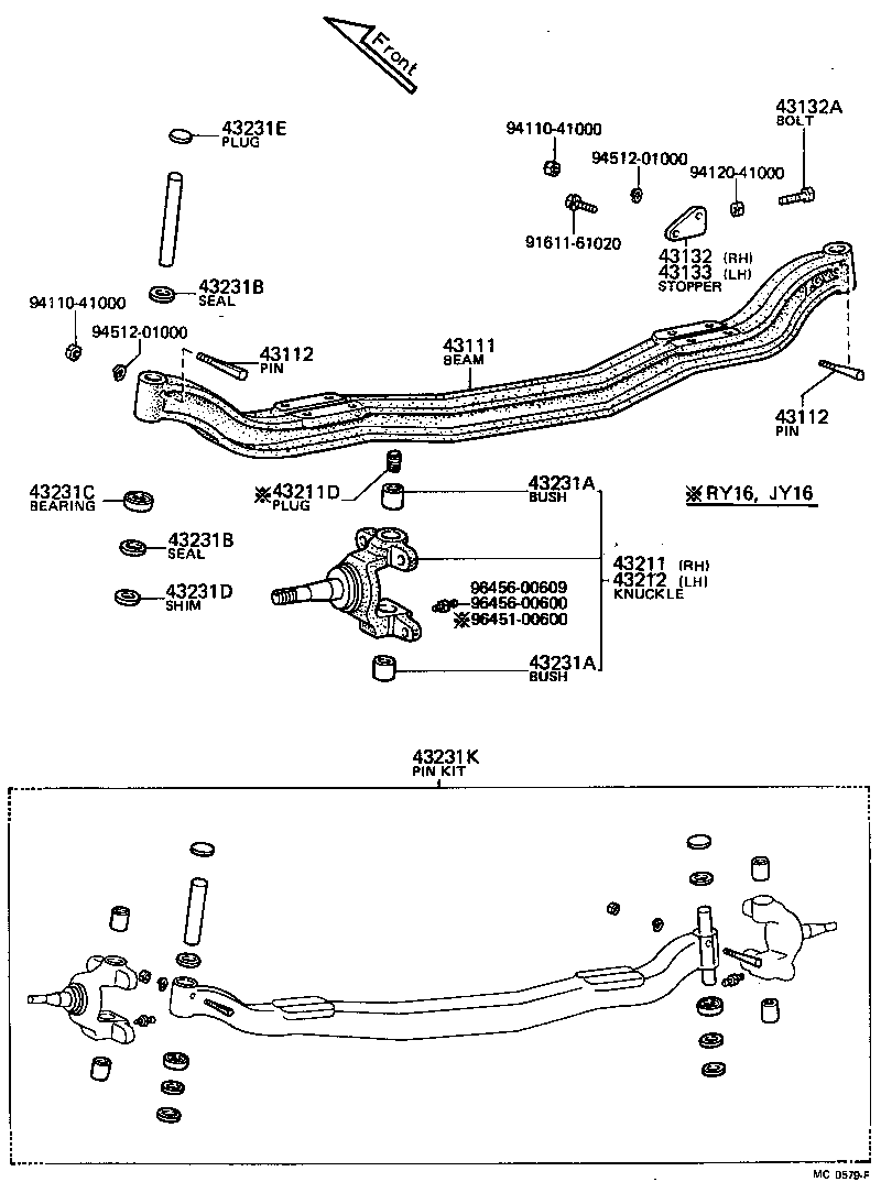 Front Axle Arm Steering Knuckle