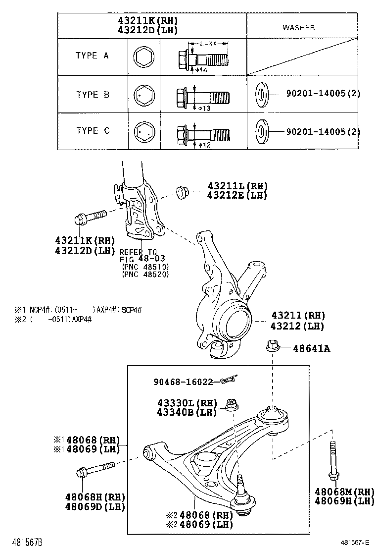 Front Axle Arm Steering Knuckle