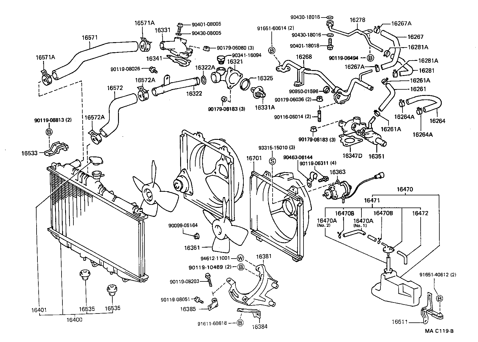 Radiator Water Outlet