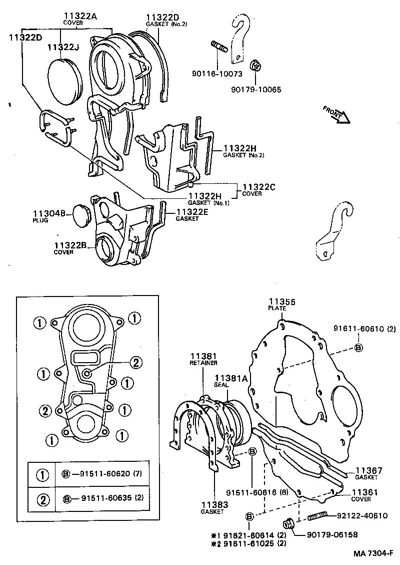 Timing Gear Cover & Rear End Plate