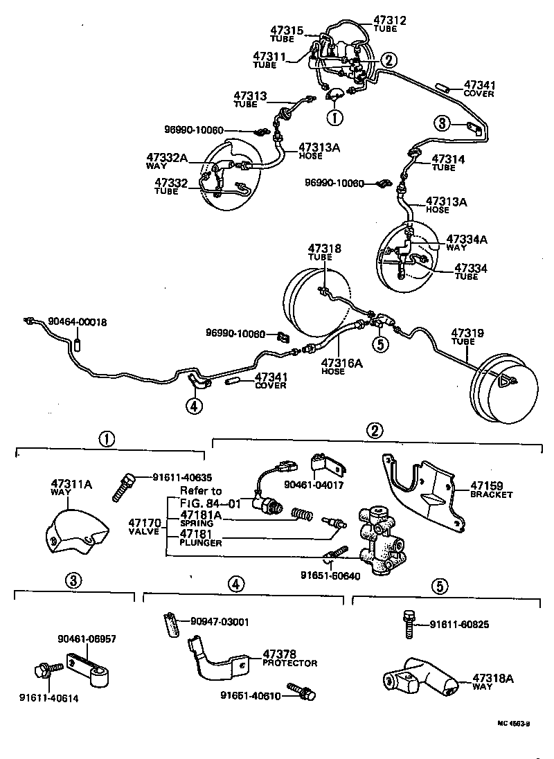 Abrazadera del tubo de freno