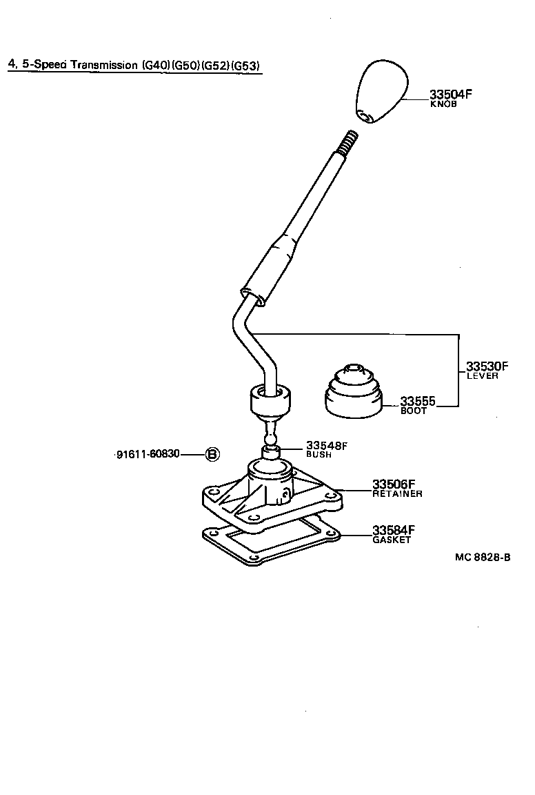 Shift Lever & Retainer