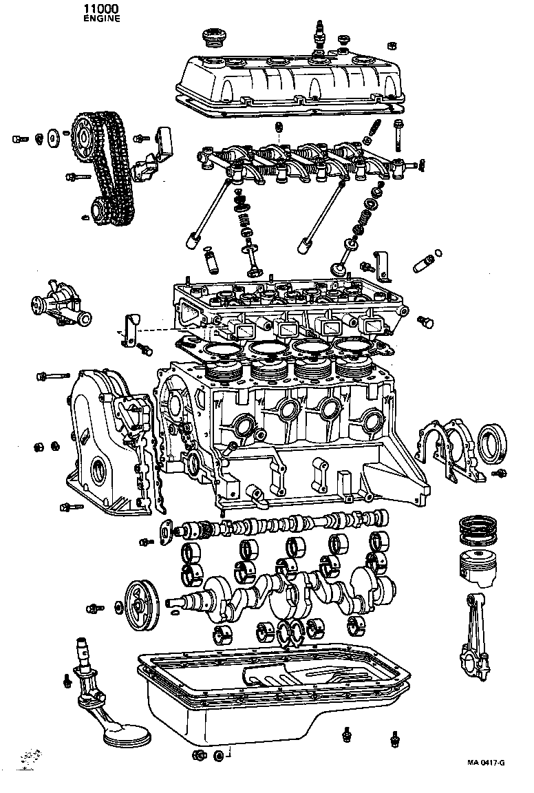 Conjunto parcial del motor