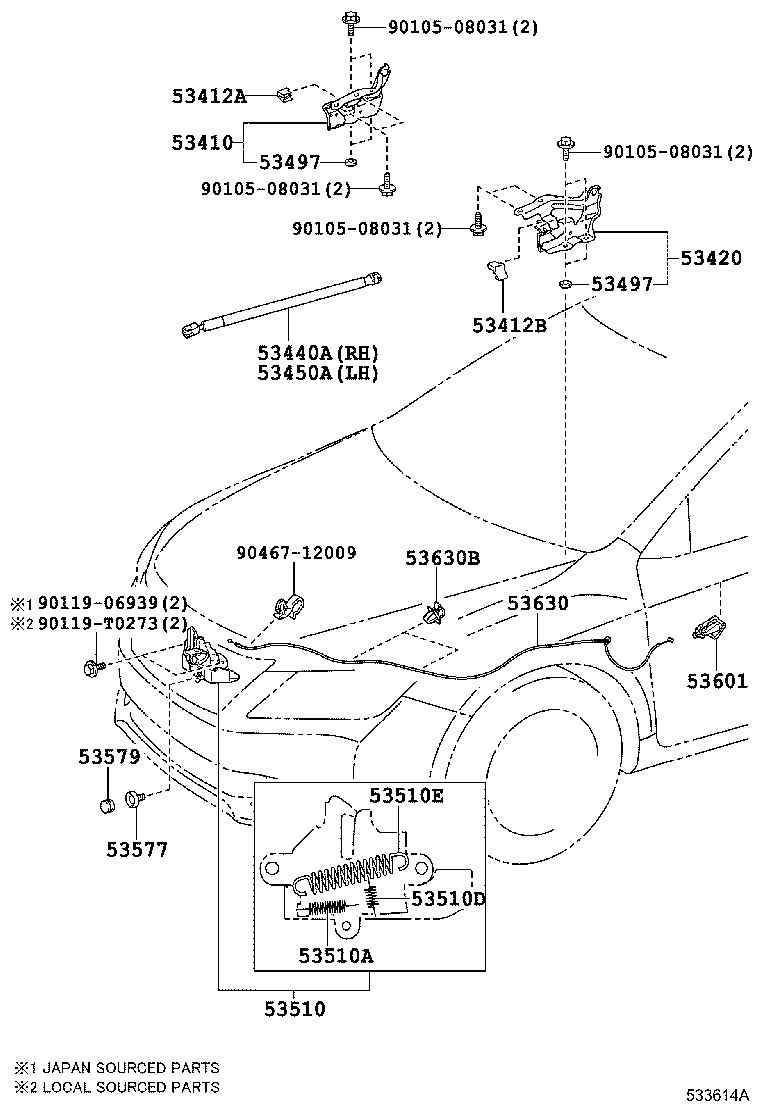 Hood Lock & Hinge