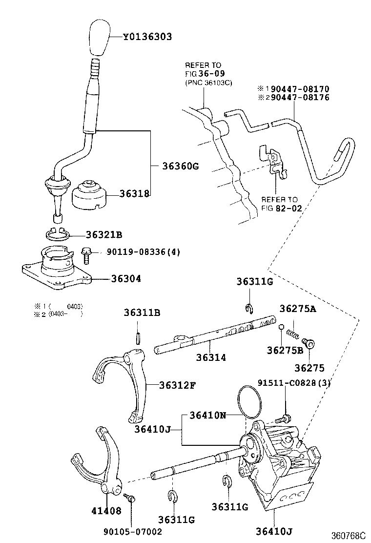 Transfer Lever & Shift Rod