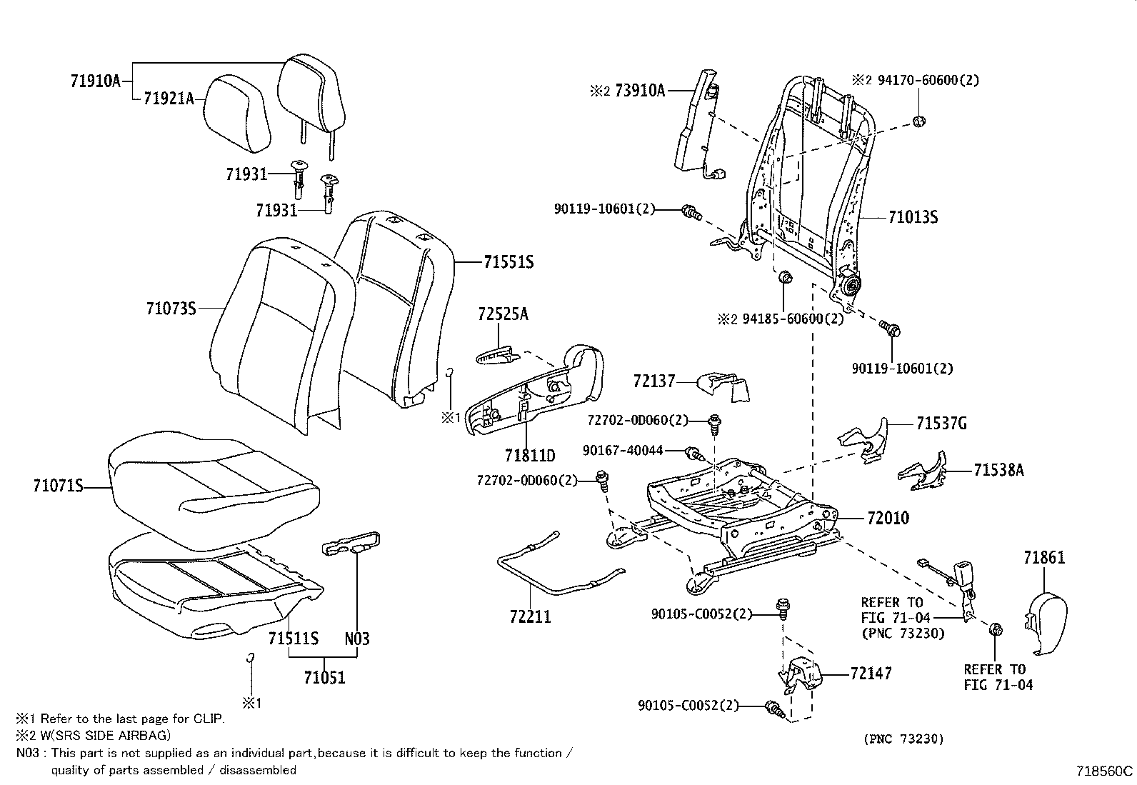 Asiento delantero y riel del asiento