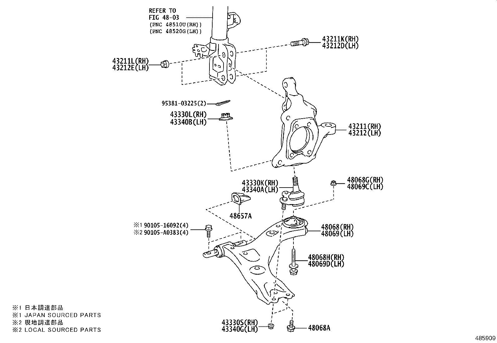 Front Axle Arm Steering Knuckle
