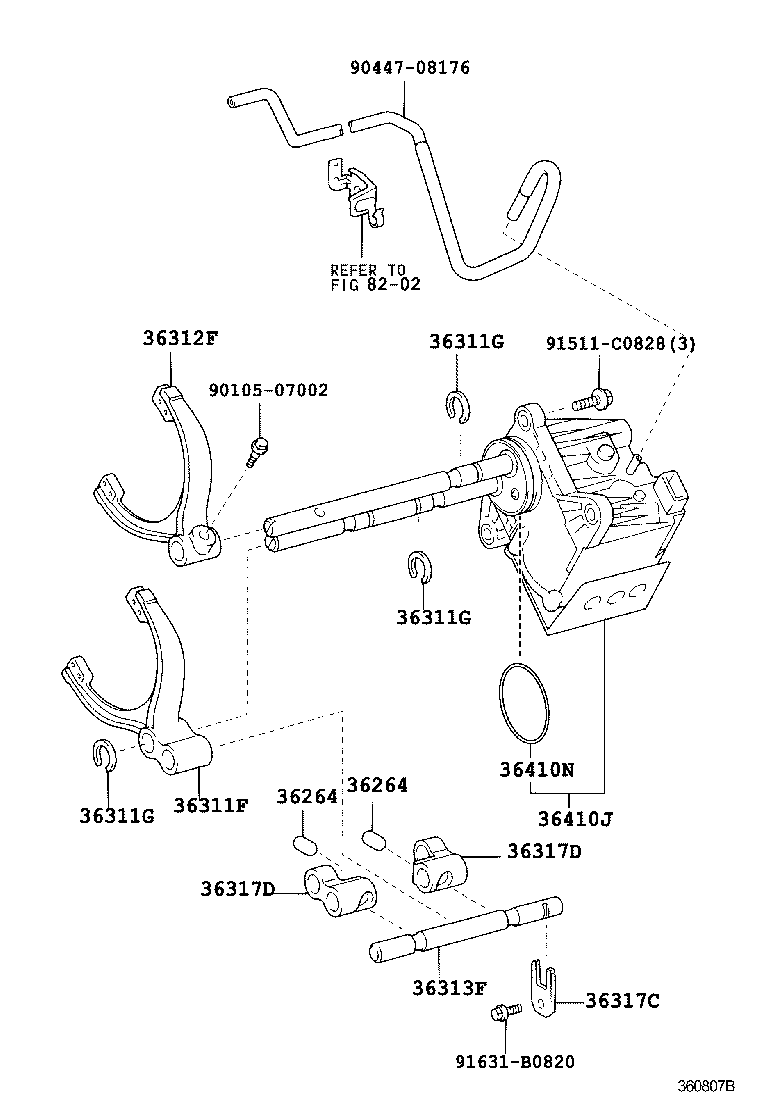 Transfer Lever & Shift Rod