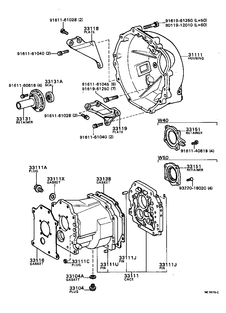 Carcasa de embrague + caja de transmisión