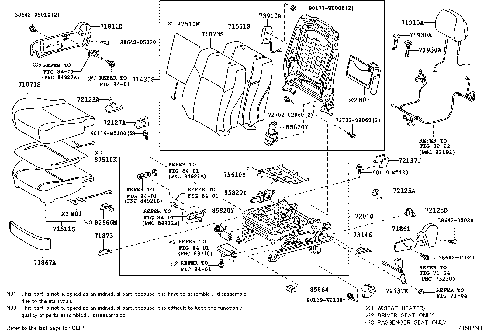 Front Seat & Seat Track