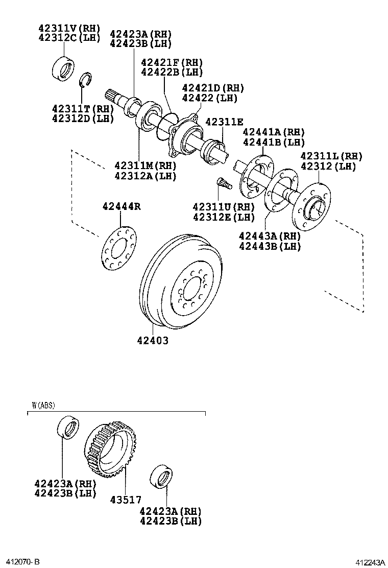 Rear Axle Shaft Hub