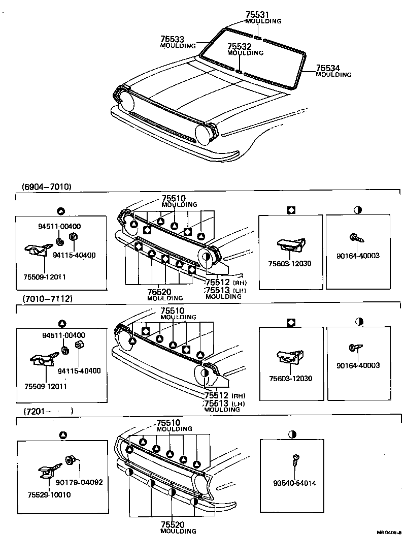 Moldura frontal