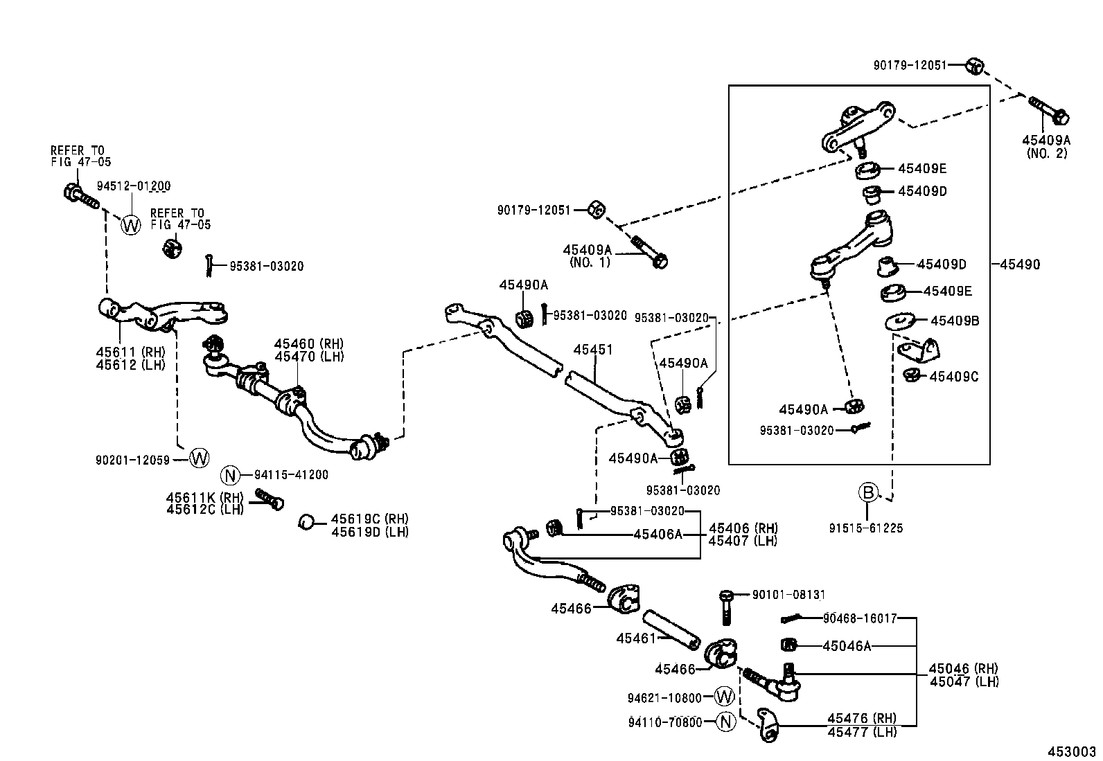 Enlace del mecanismo de dirección