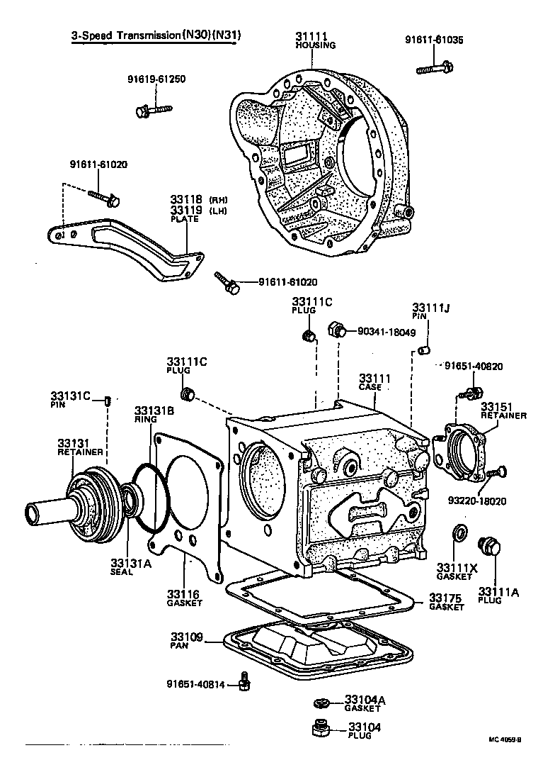 Clutch Housing + Transmission Case