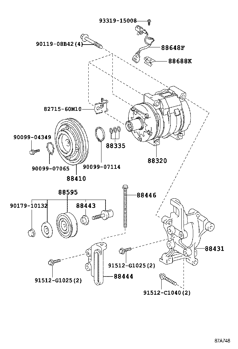 88320-6A230 Compressor Assy, Cooler Toyota | YoshiParts