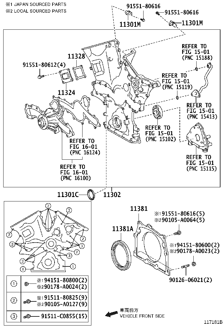 Timing Gear Cover & Rear End Plate