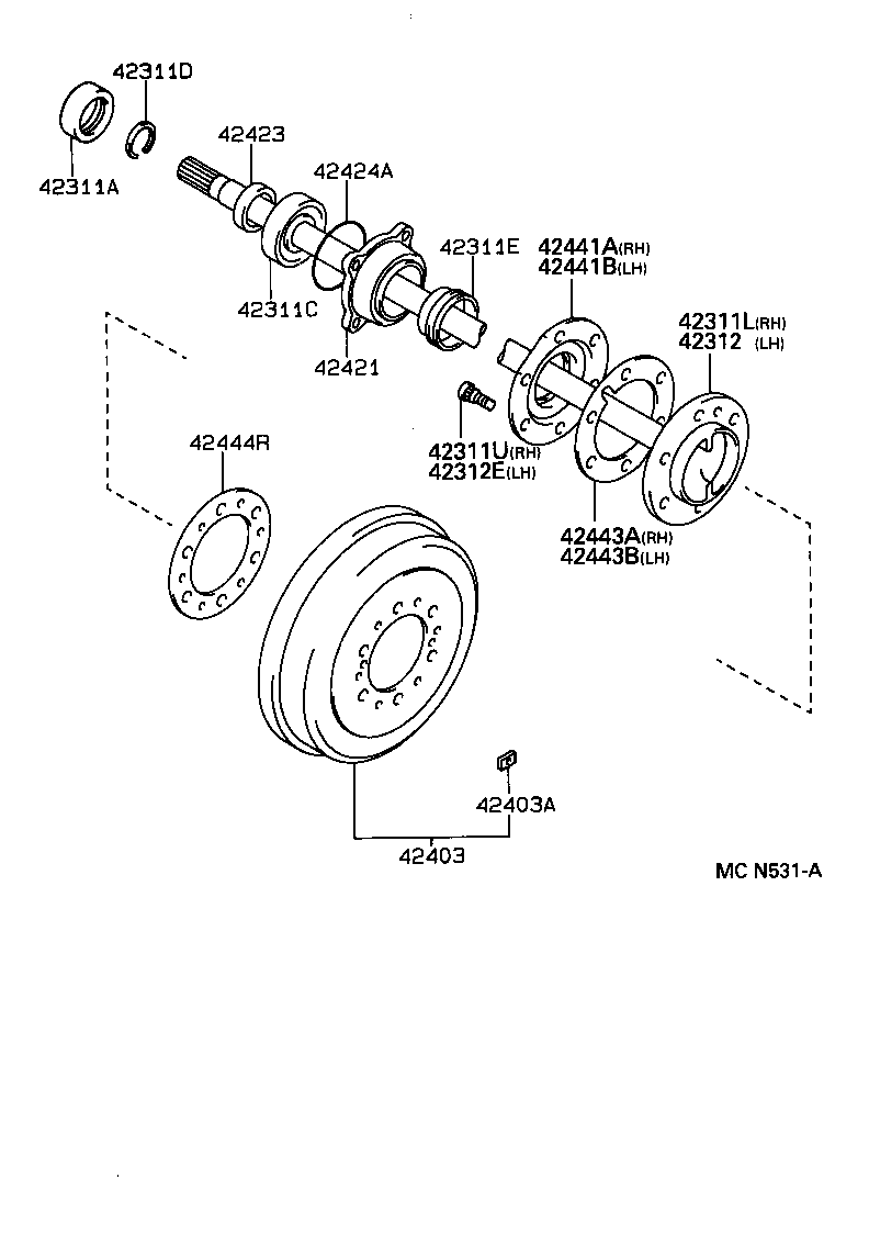 Rear Axle Shaft Hub