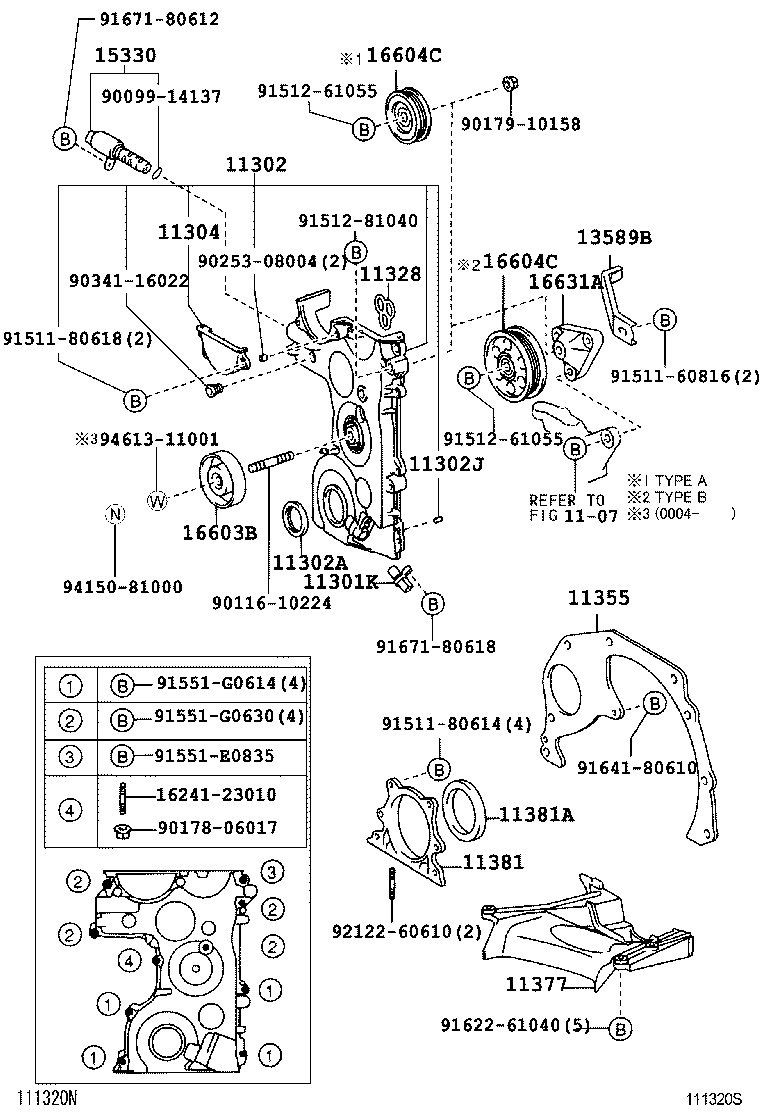 Timing Gear Cover & Rear End Plate
