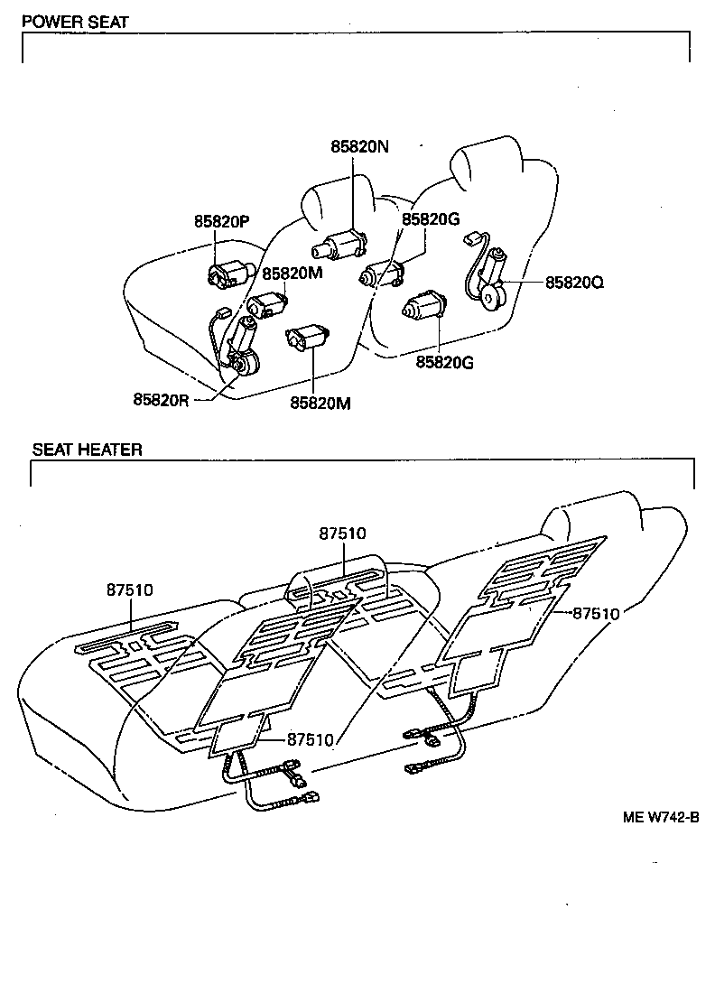 Motor de asiento y calentador de asiento