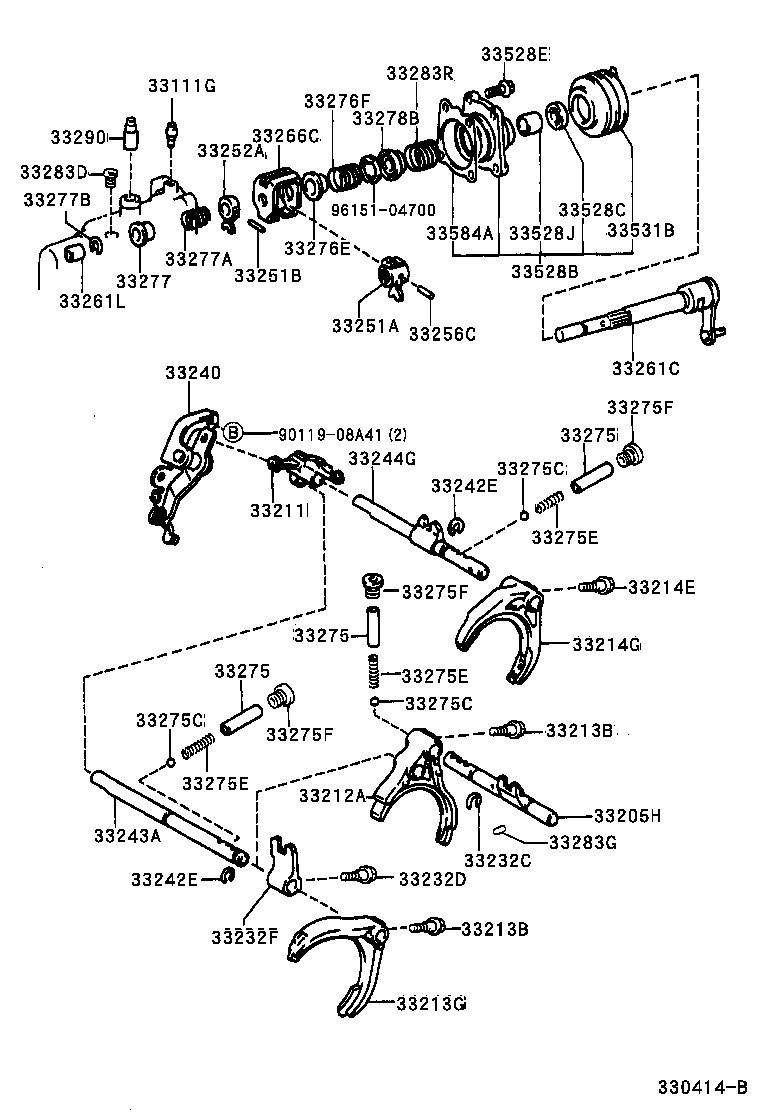 Gear Shift Fork Lever Shaft