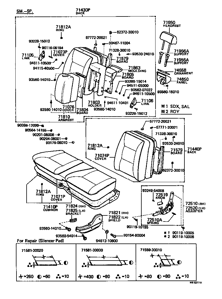 Front Seat & Seat Track