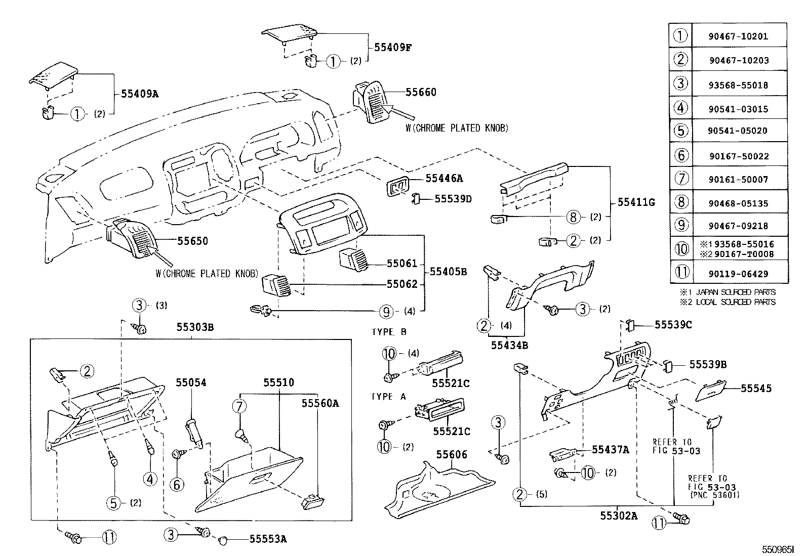 Instrument Panel Glove Compartment