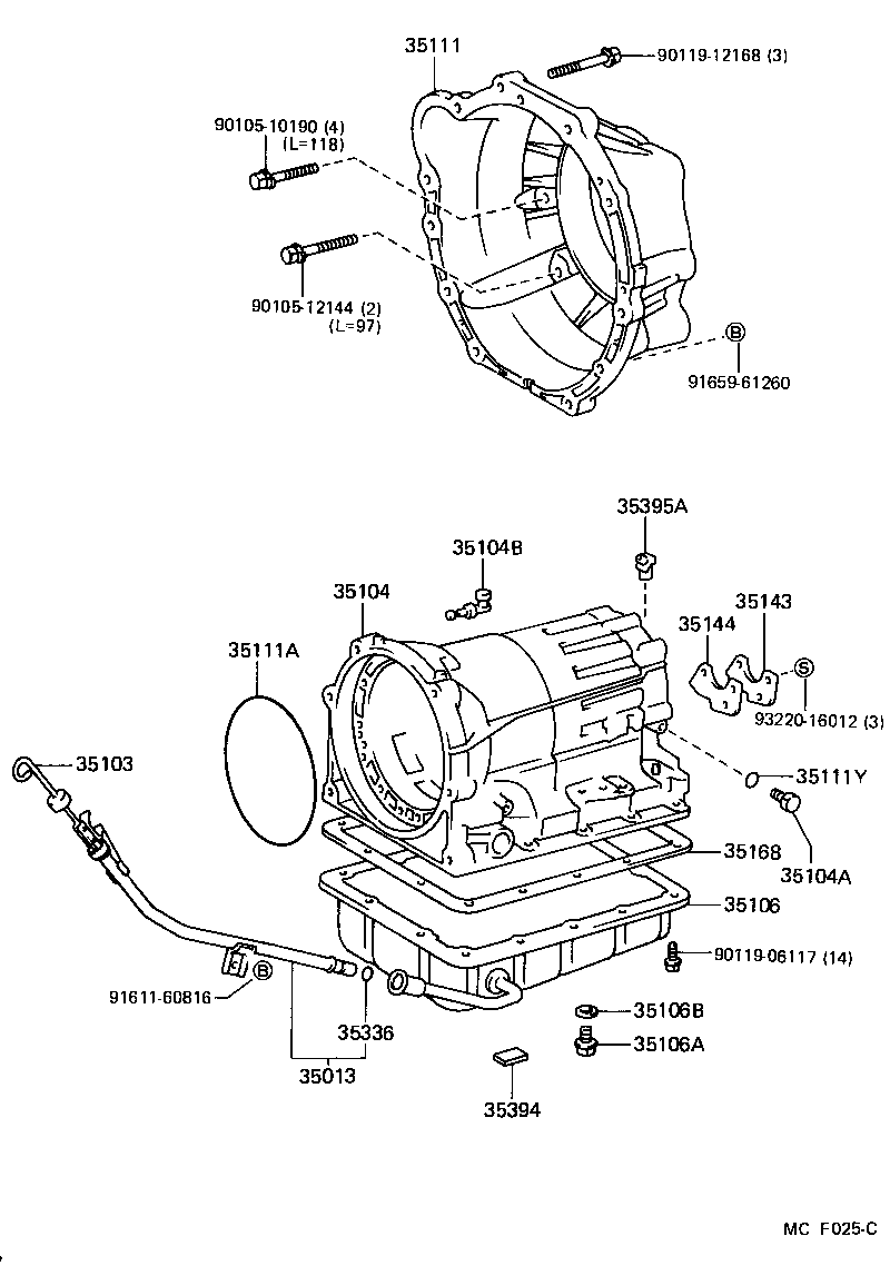 Caja de transmisión y cárter de aceite