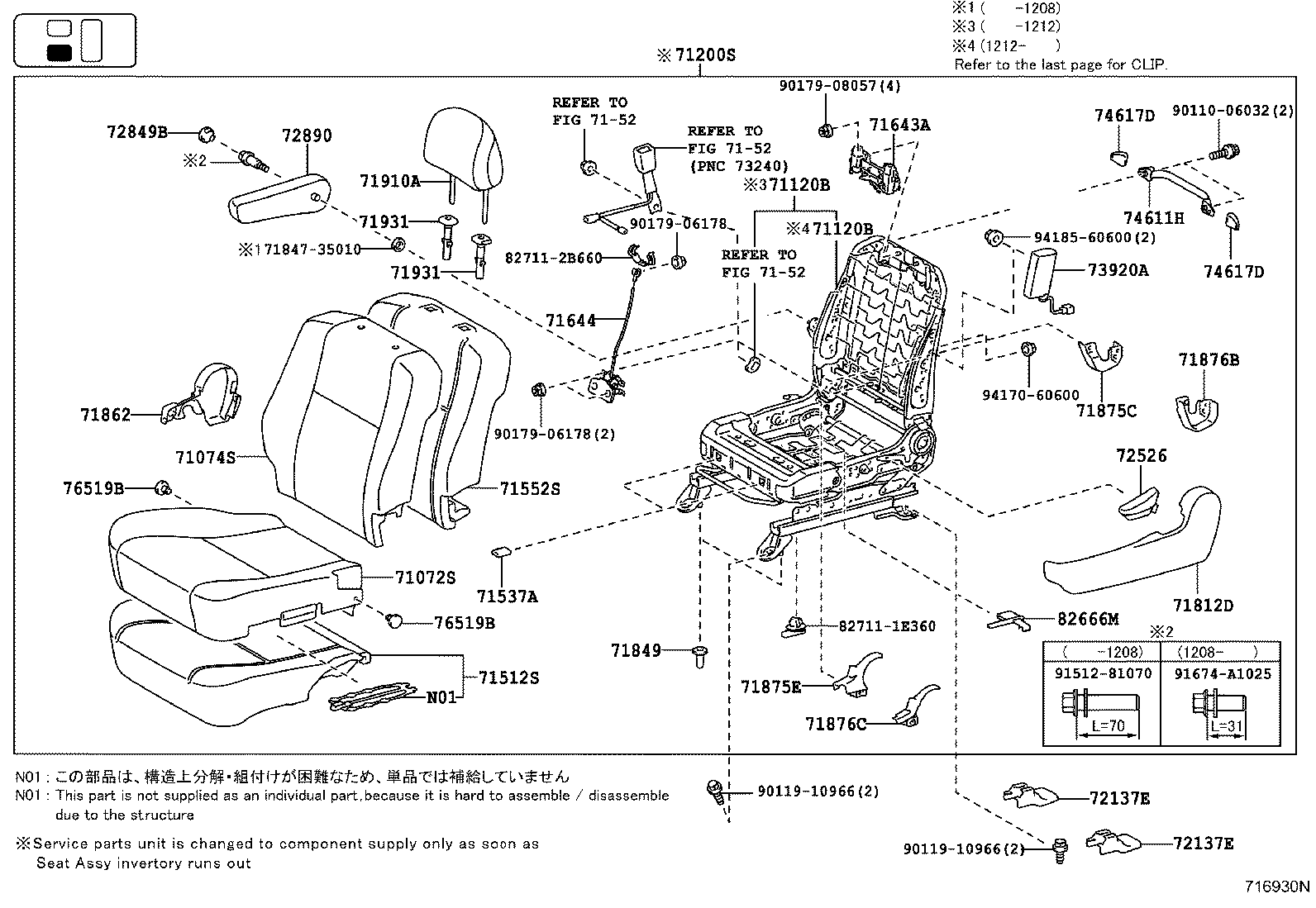 Asiento y pista del asiento