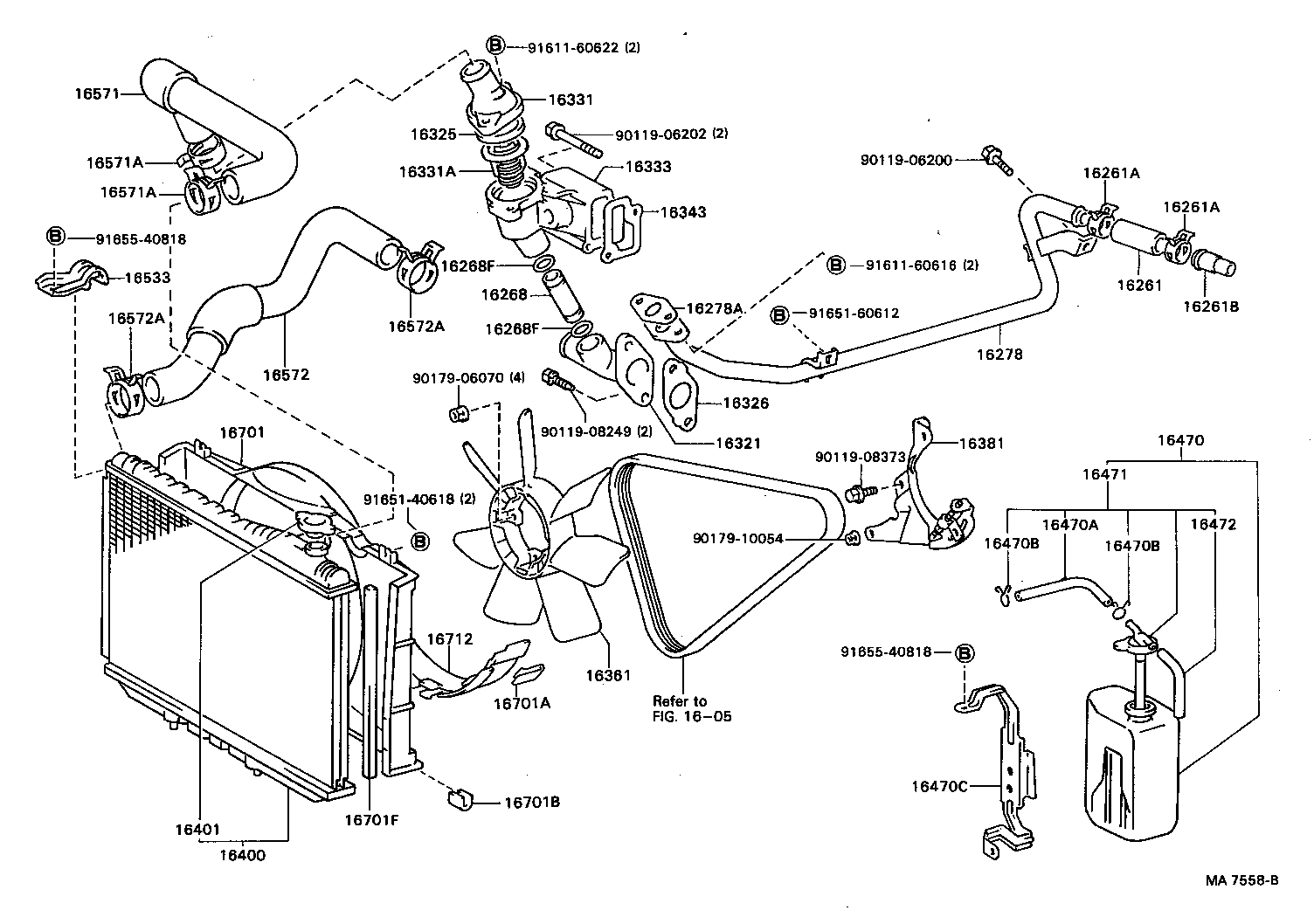 Radiator Water Outlet