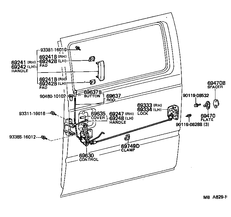 Rear Door Lock & Handle